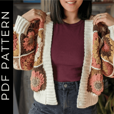 Cardigan Cleo's flower Crochet Pattern - Video Tutorial